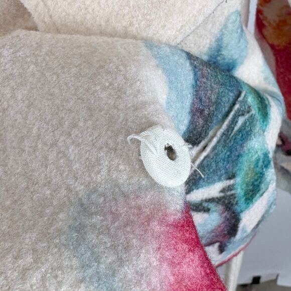 Anthropologie Sleeping on Snow Winter Blossom Boiled Wool Floral Jacket XS Cozy - Picture 12 of 13